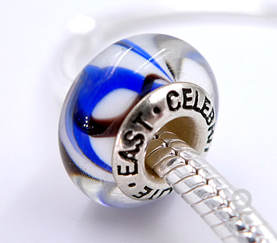 CUSTOM DESIGN BRANDING SILVER CORE GLASS BEAD