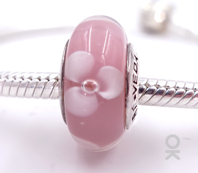 CUSTOM DESIGN BRANDING SILVER CORE GLASS BEAD