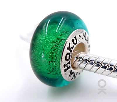 CUSTOM DESIGN BRANDING SILVER CORE GLASS BEAD