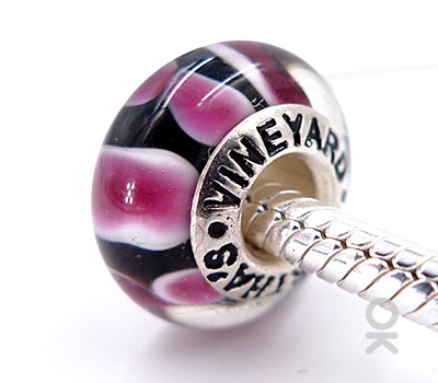 CUSTOM DESIGN BRANDING SILVER CORE GLASS BEAD