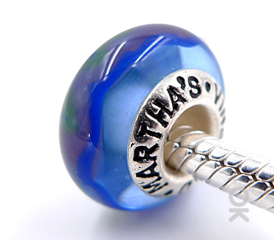 CUSTOM DESIGN BRANDING SILVER CORE GLASS BEAD