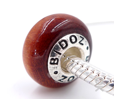 CUSTOM DESIGN BRANDING SILVER CORE GLASS BEAD