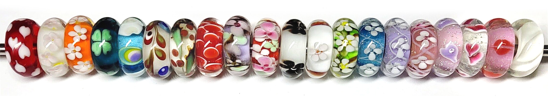 new flowers design murano lampwork beads