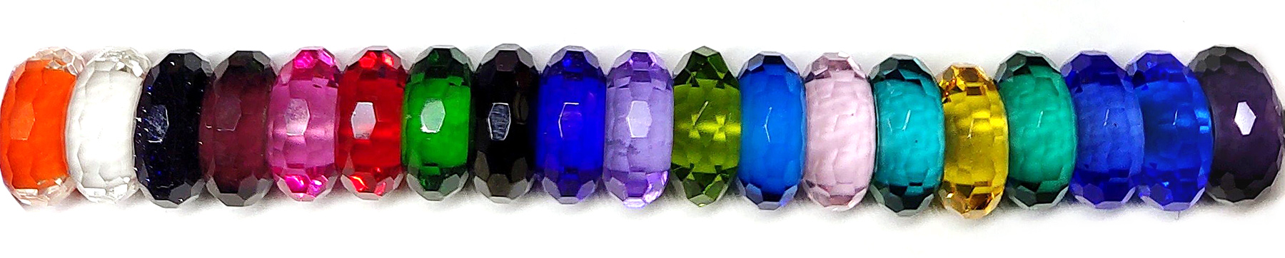 PANDORA STYLE FACETED CRYSTAL BEADS