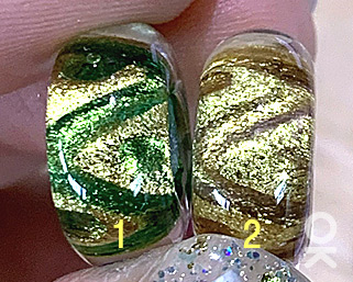 Gold Leaf Design Murano Glass Bead