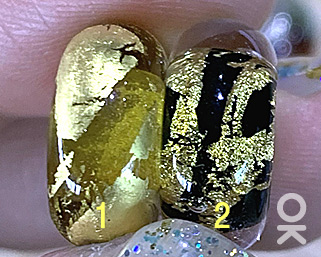 Gold Leaf Design Murano Glass Bead