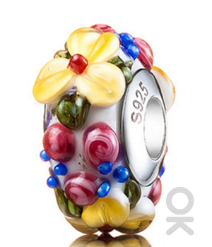 Fall Design Murano Glass Bead