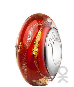 Fall Design Murano Glass Bead