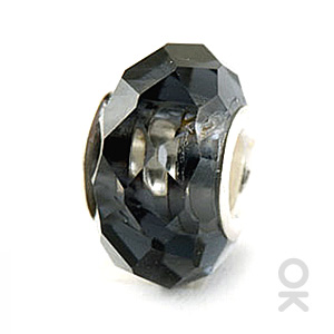 faceted crystal charm bead